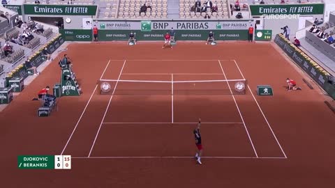 Roland Garros: Djokovic vs Berankis 10/1/2020
