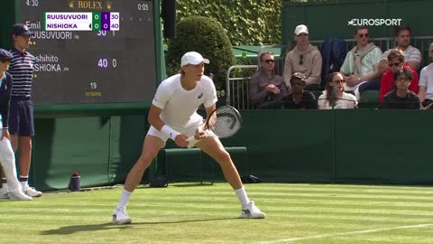 Wimbledon: Nishioka vs Ruusuvuori…